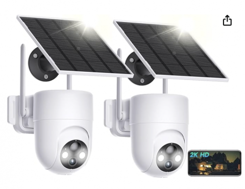 Amazon Canada Deals: Save 48% on LIWAN Solar Security Cameras, Wireless 2K Outdoor, WiFi, 360° PTZ Camera, (2 Pack), Using Promo Code + More Offers